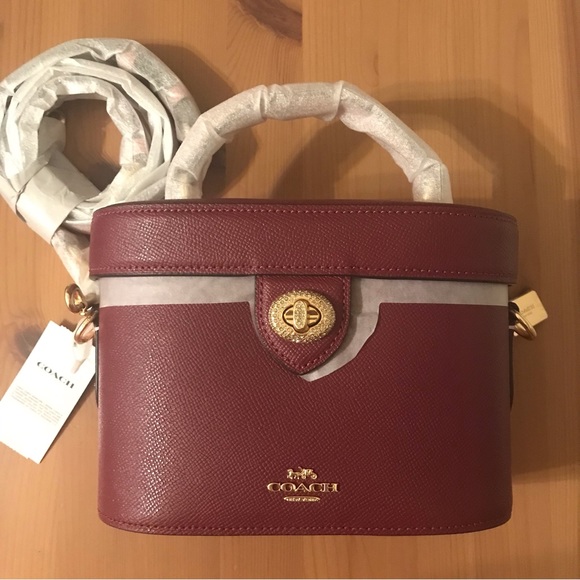 🍒Coach Kay Crossbody With Glitter Black Cherry - Picture 2 of 13